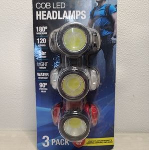 3 Pack of LED Cob Head Lamps!